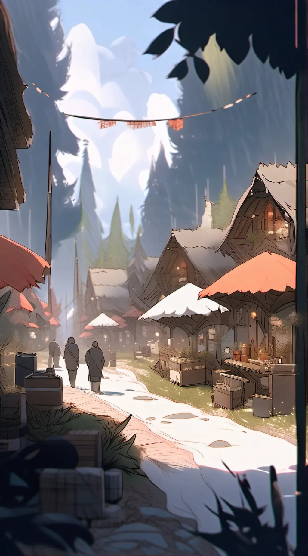 ai character: Tiny town background