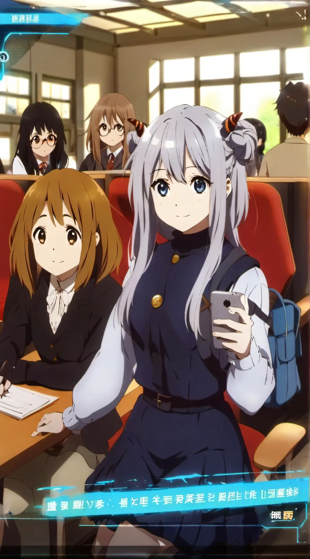 ai character: Blue archive  background