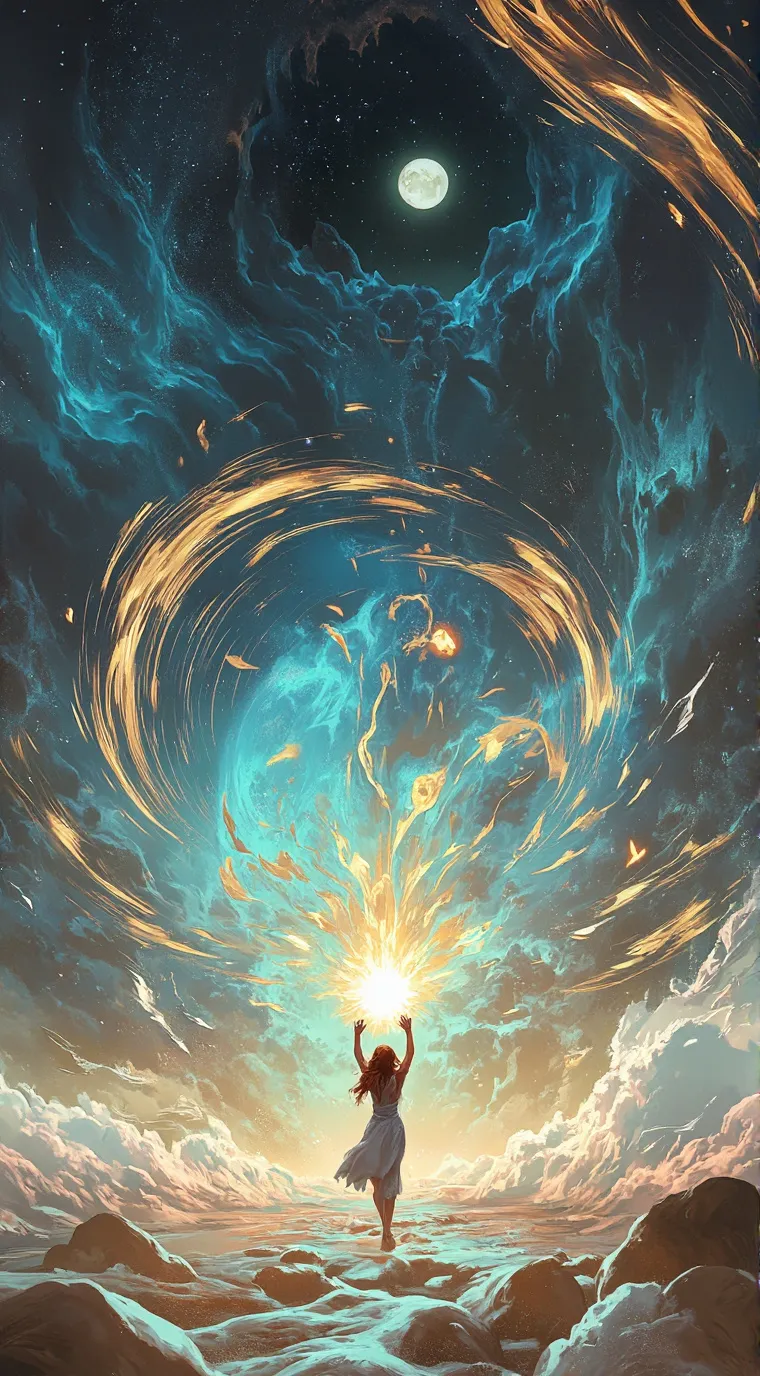 ai character: JJk beach trip background