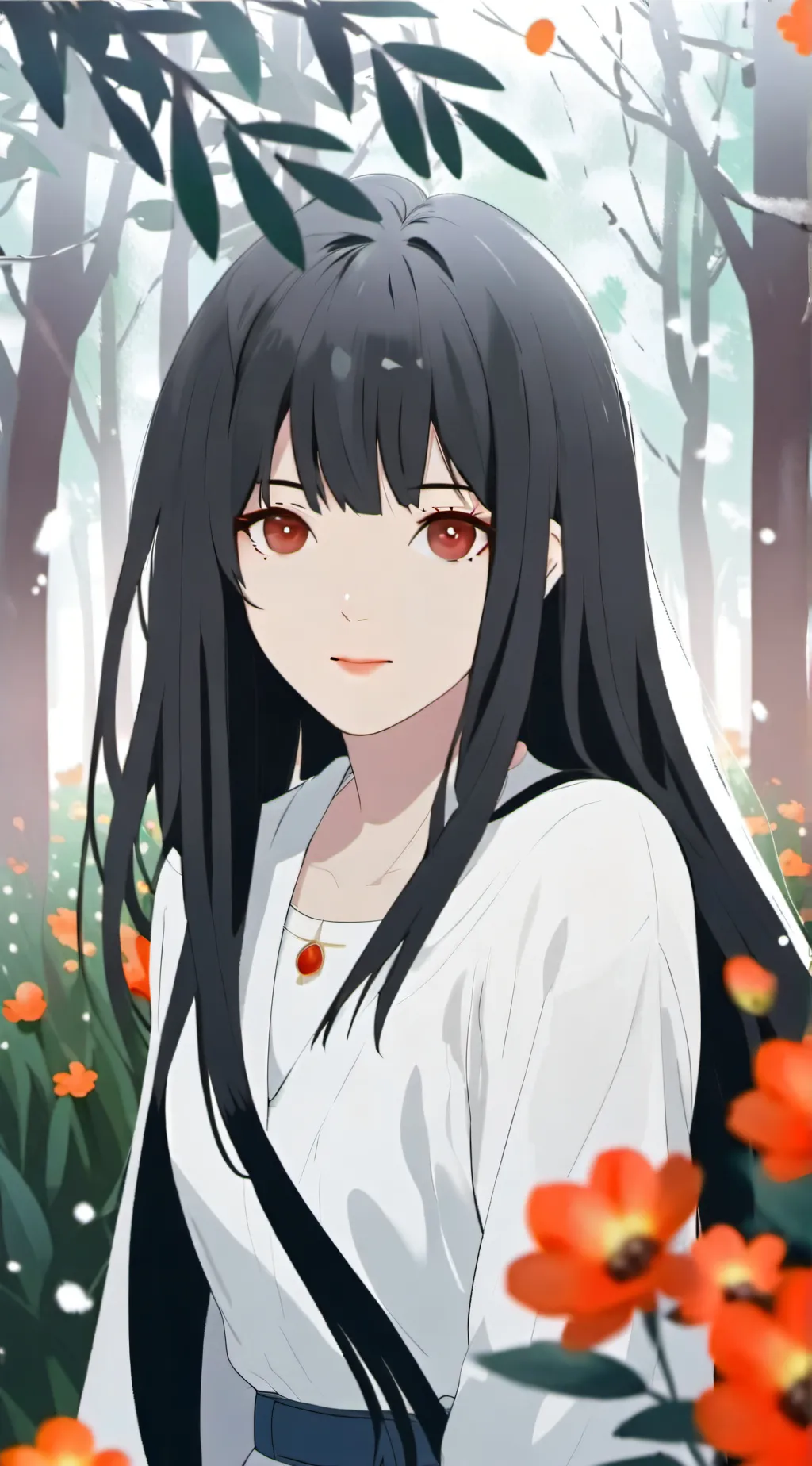 ai character: Lilac background