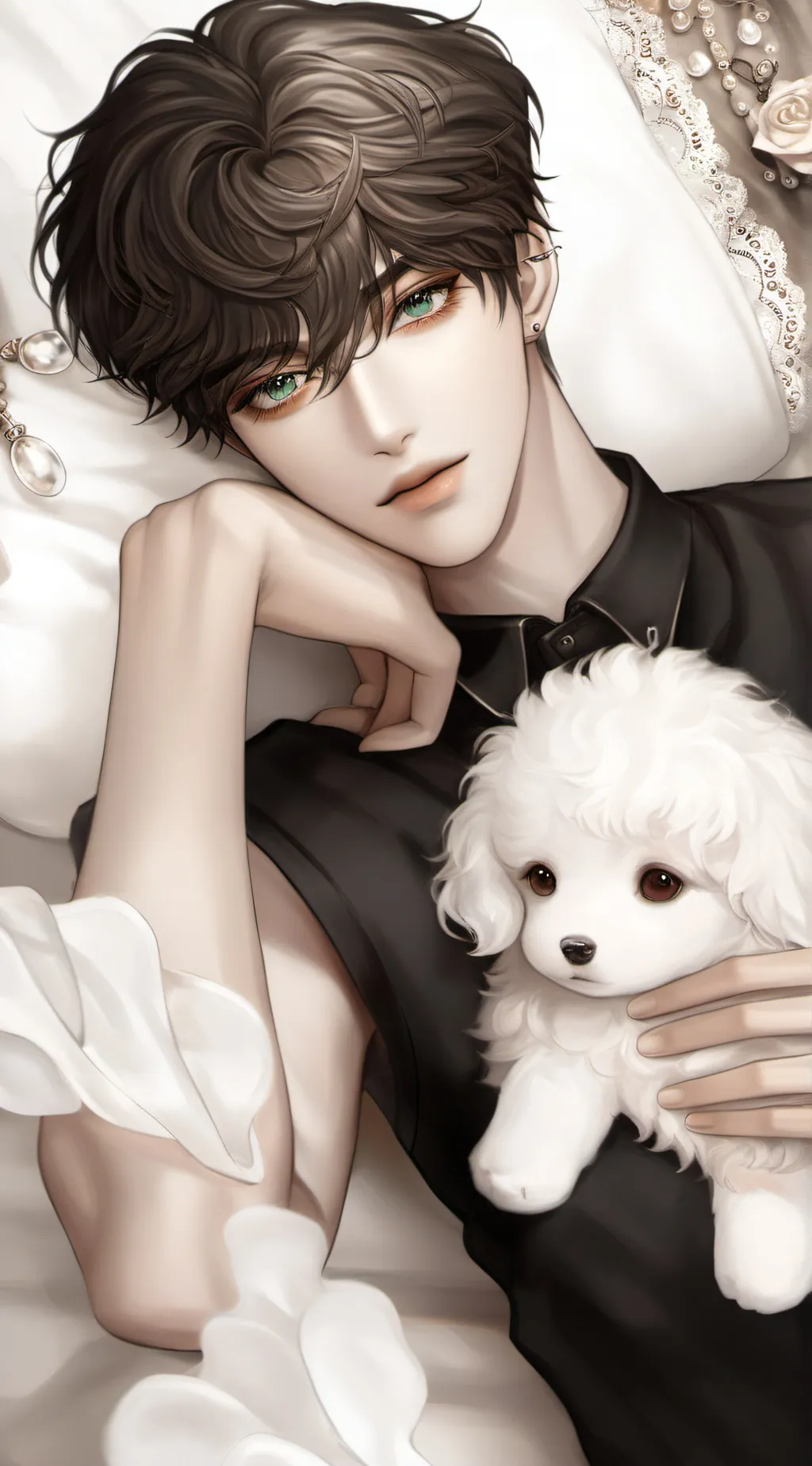 ai character: moon background