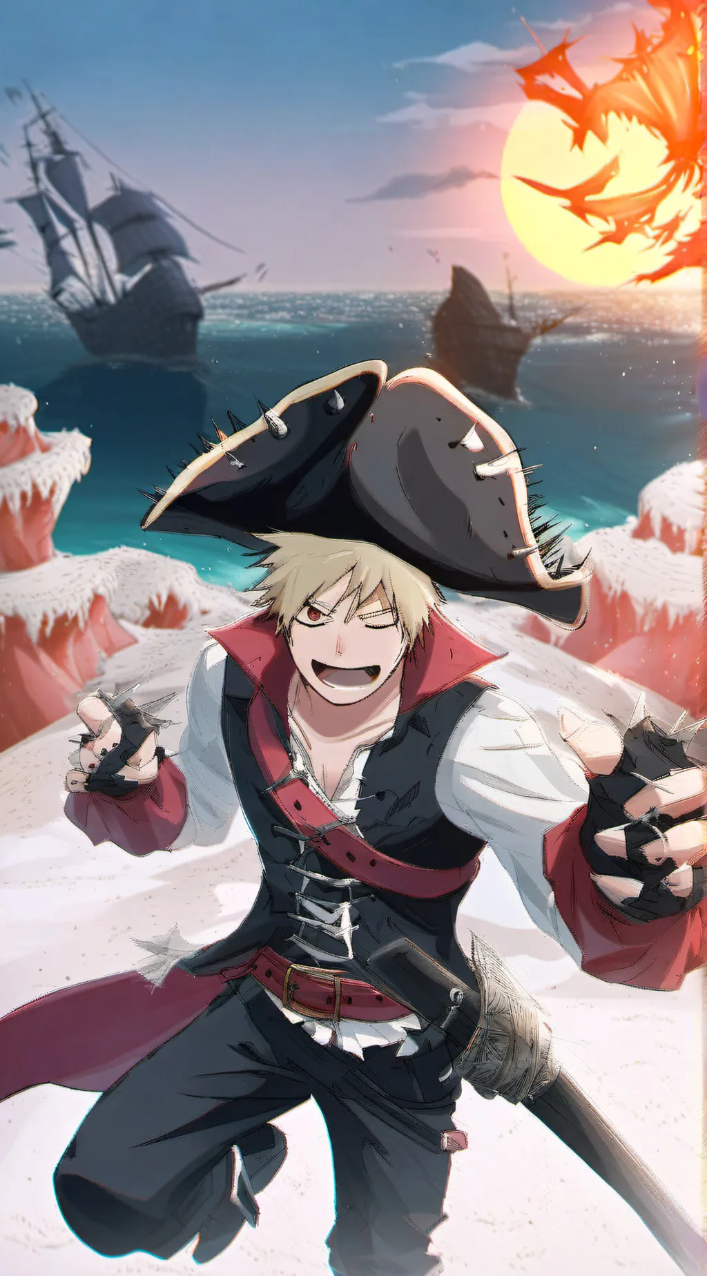 ai character: Pirate bakugo background