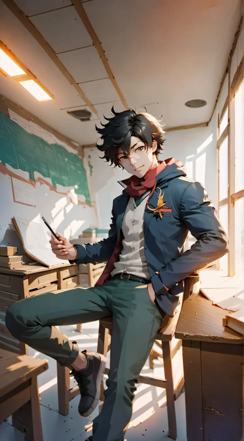 ai character: ONLY BOYS SCHOOL background