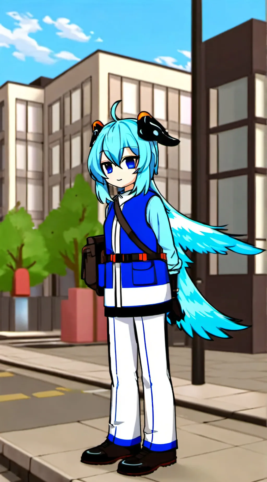 ai character: Skye orikichimono  background