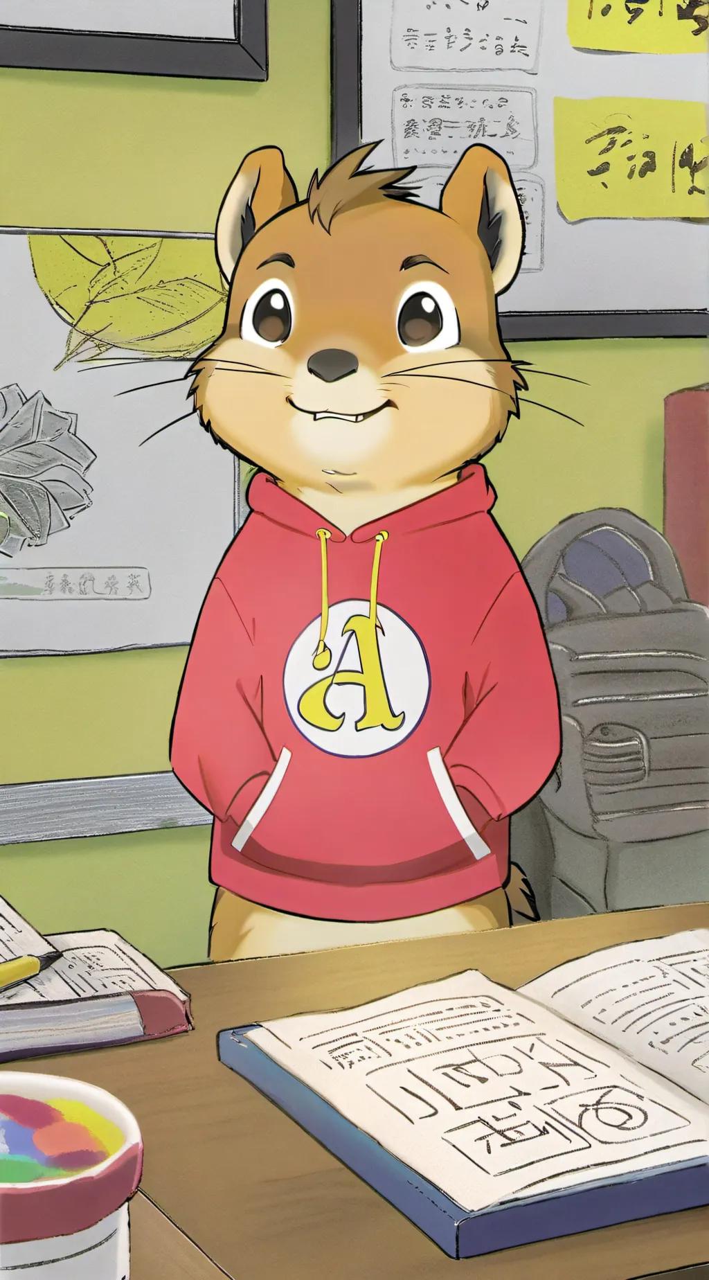 ai character: alvin andteh chip background