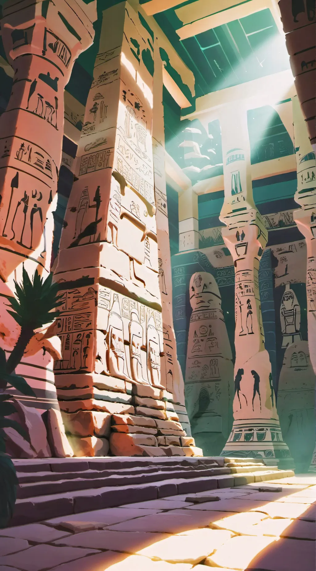 ai character: Pyramids secrets background