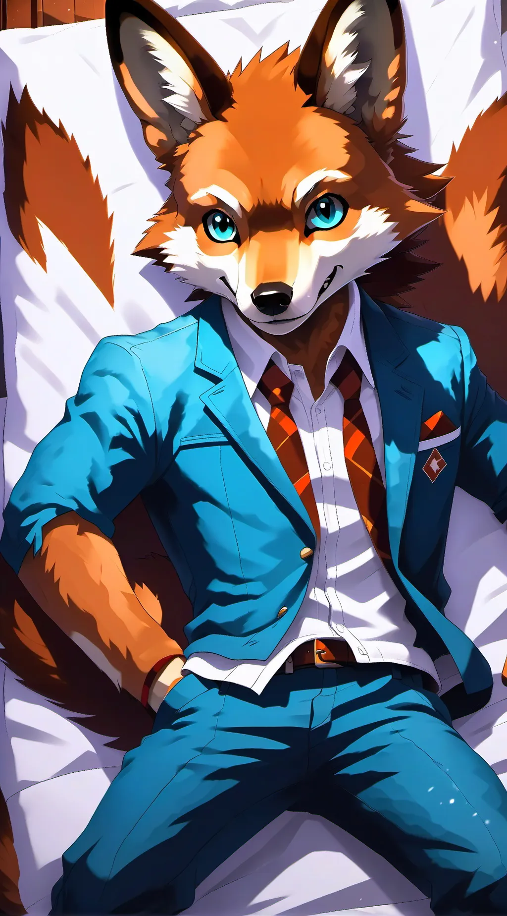 ai character: fur suit  background