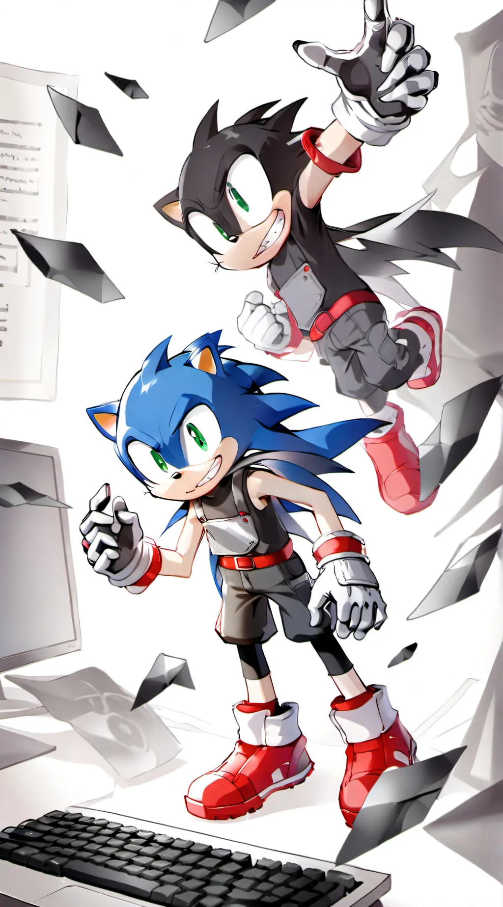 ai character: sonic the hedgohog background