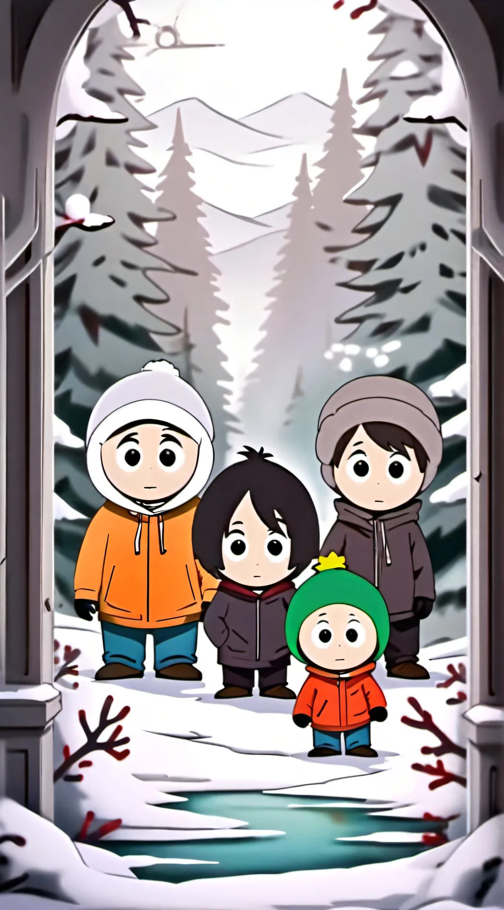 ai character: South Park ￼ background