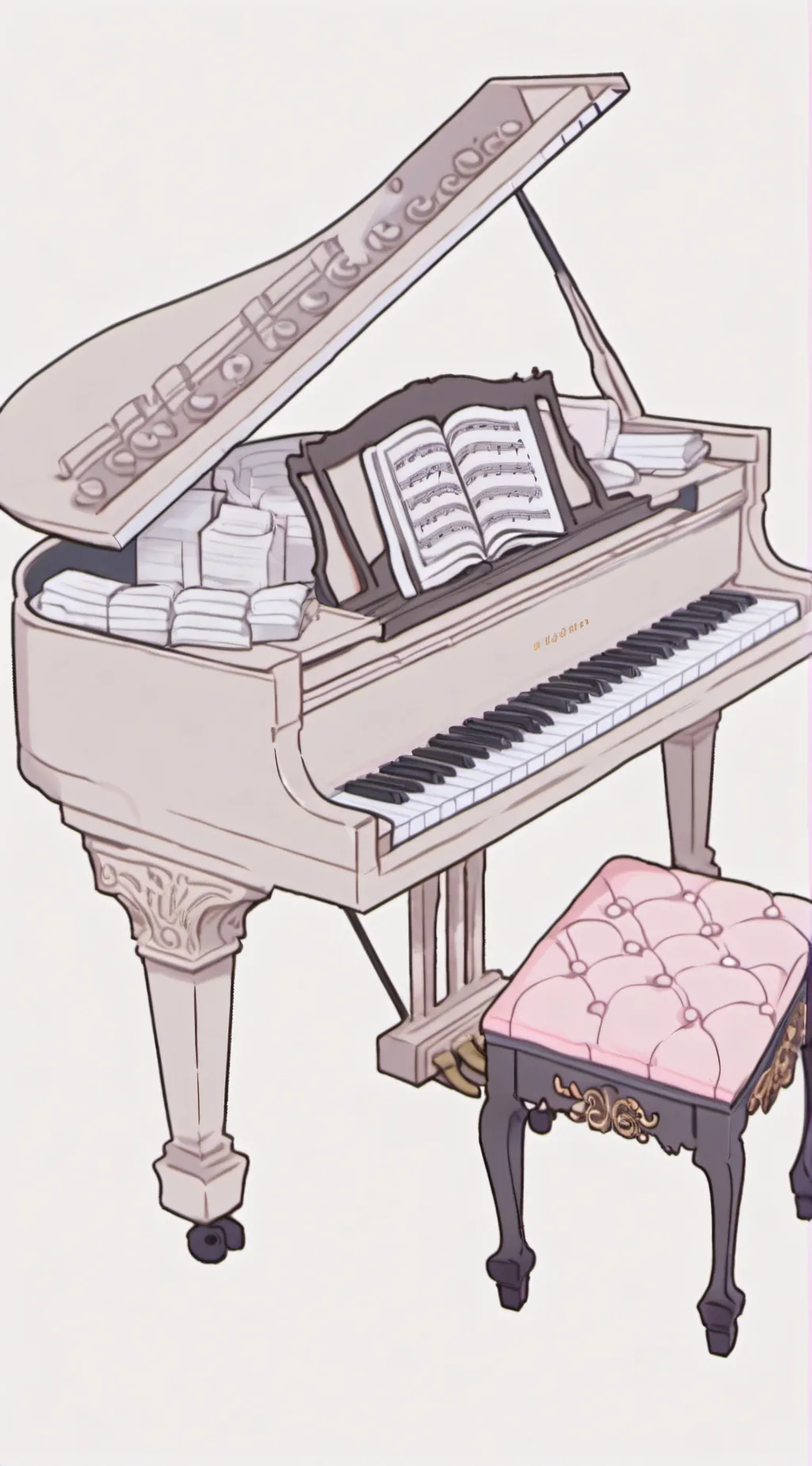 ai character: leadn piano songs background