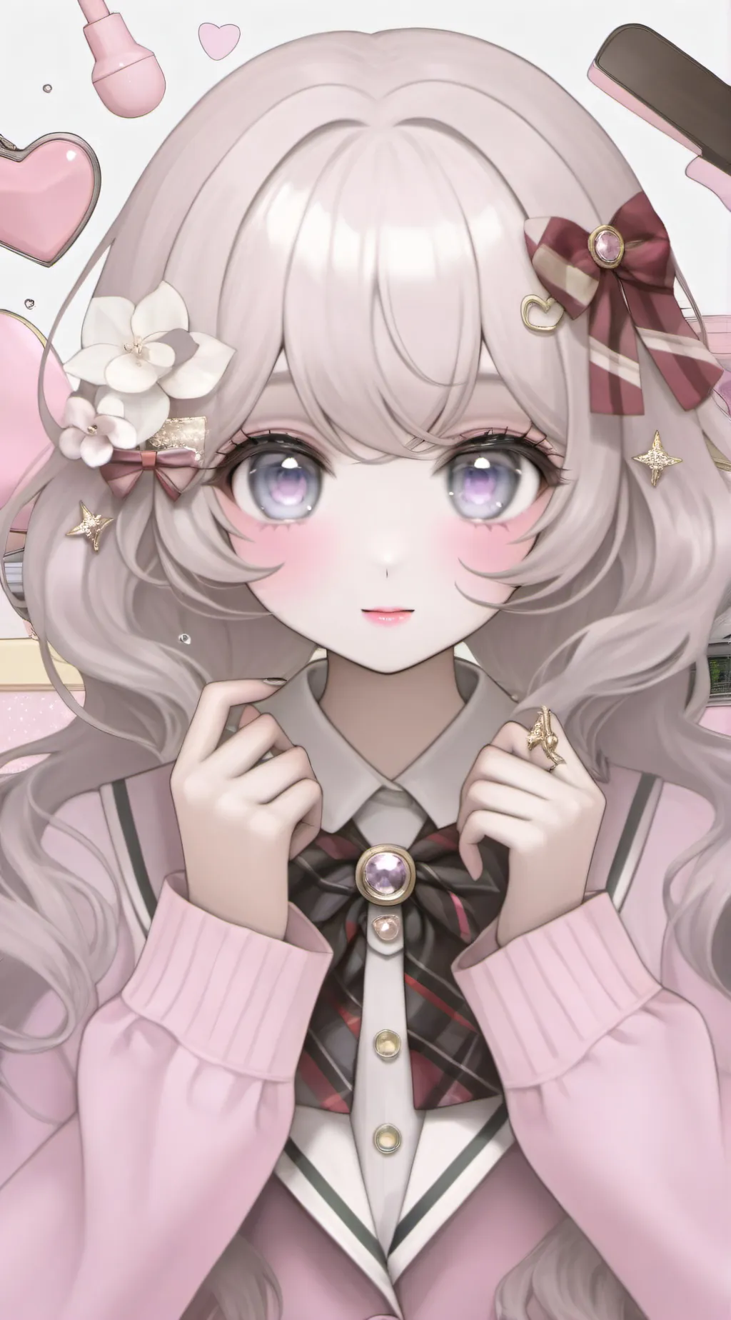 ai character: Pick me schoolgirl background