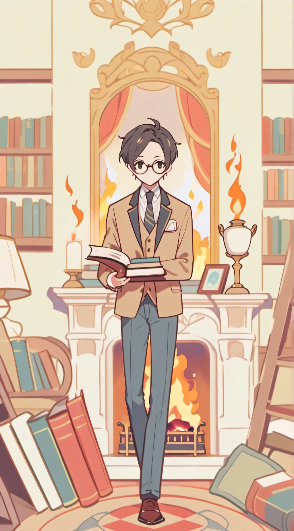 ai character: Friendly face fnf  background