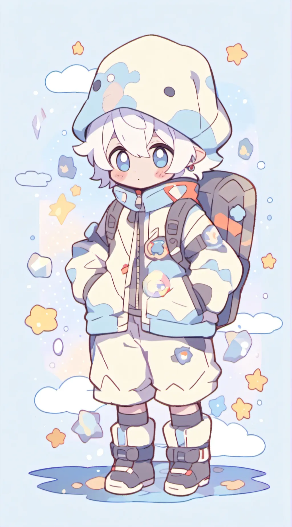 ai character: earth  background