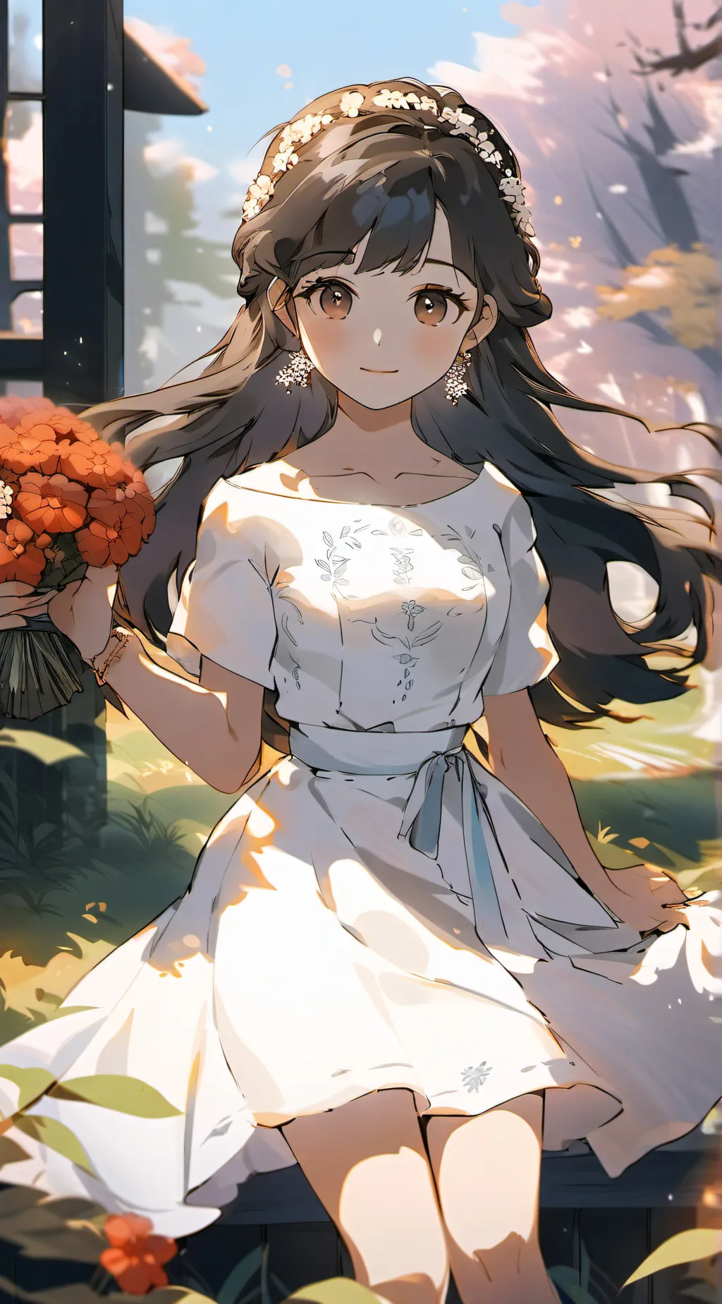 ai character: Wedding  background