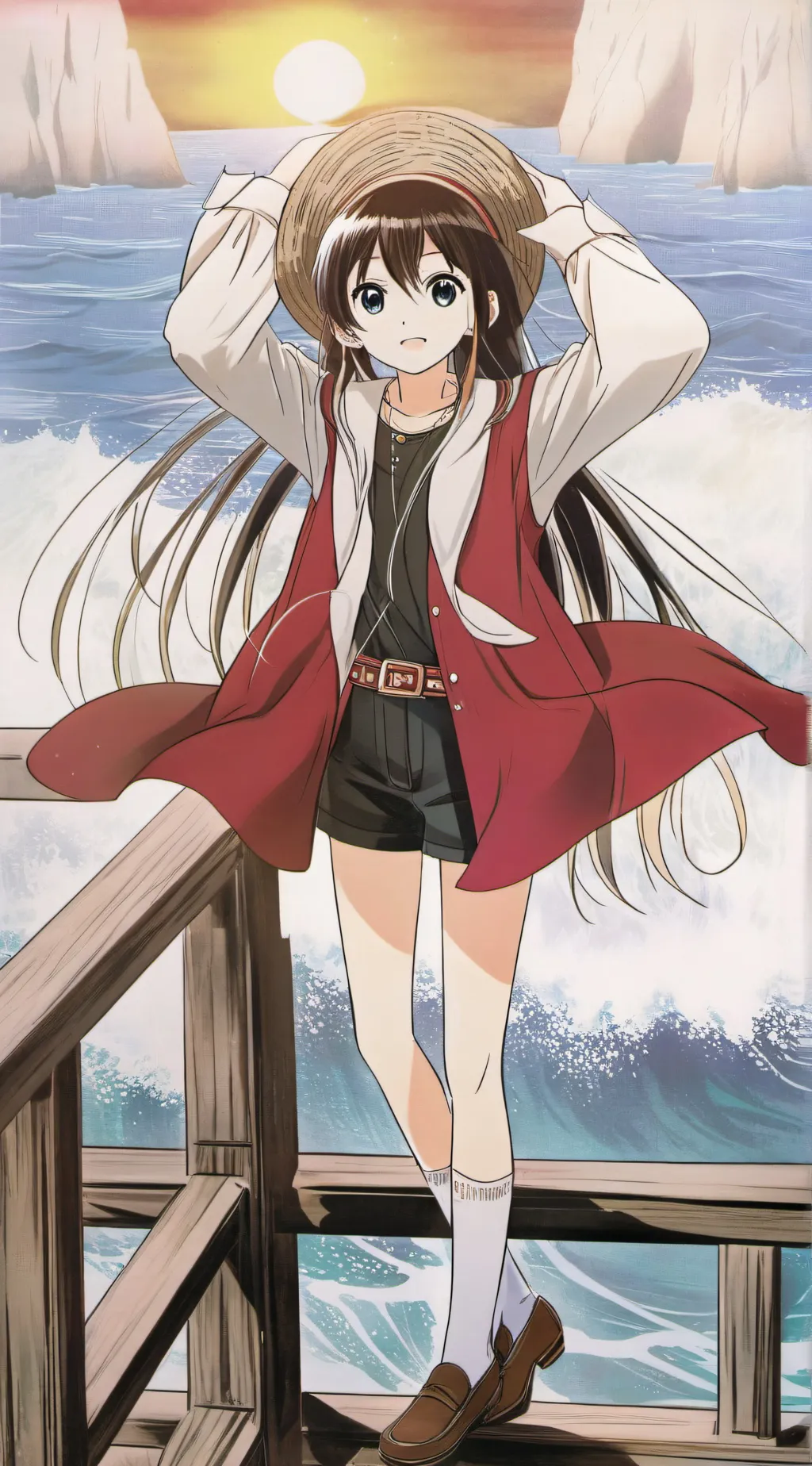 ai character: One piece  background