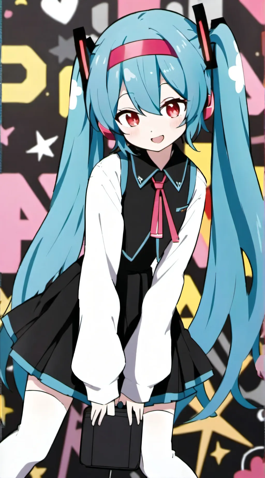 ai character: Miku hatsune  background