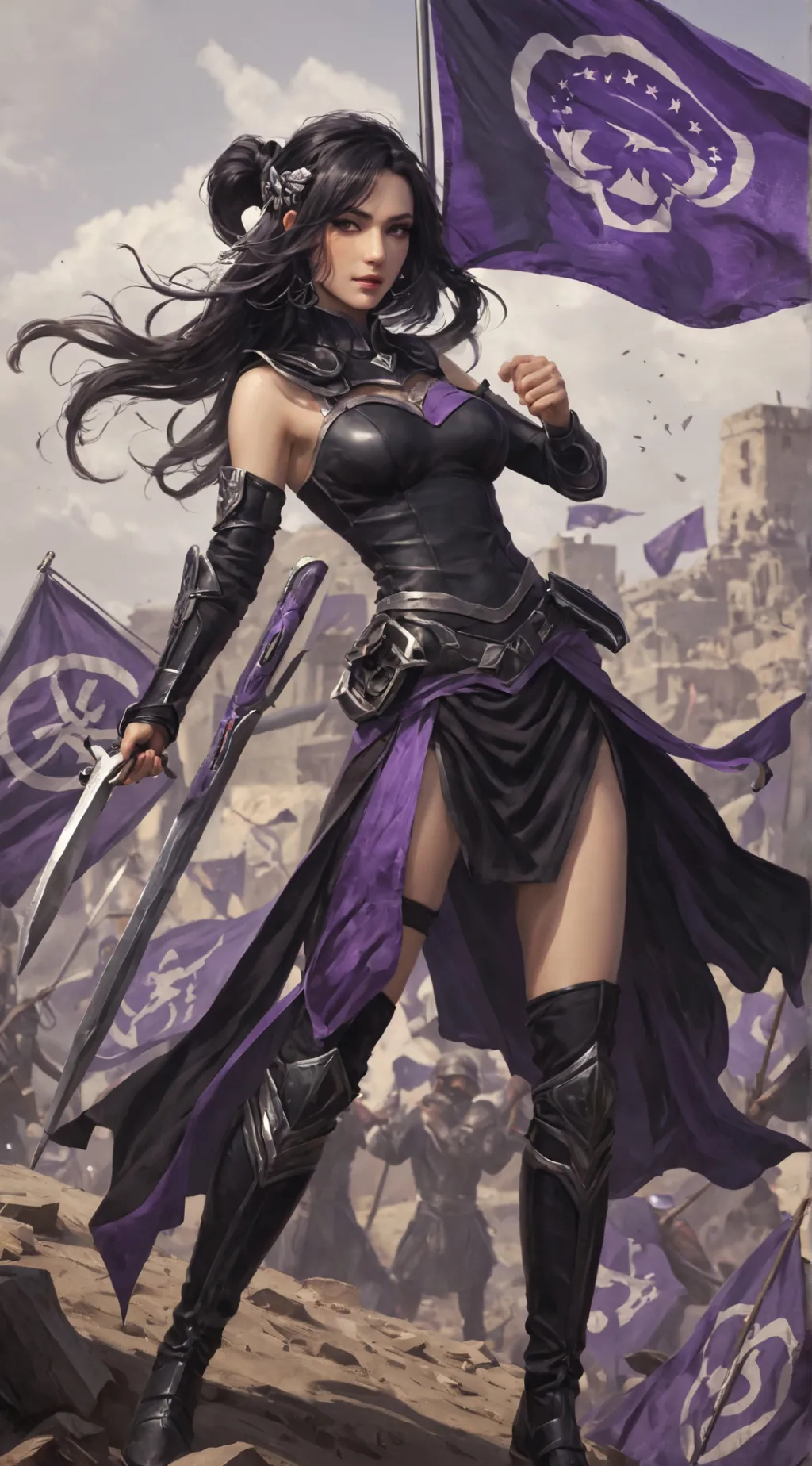 ai character: Protect the flag background