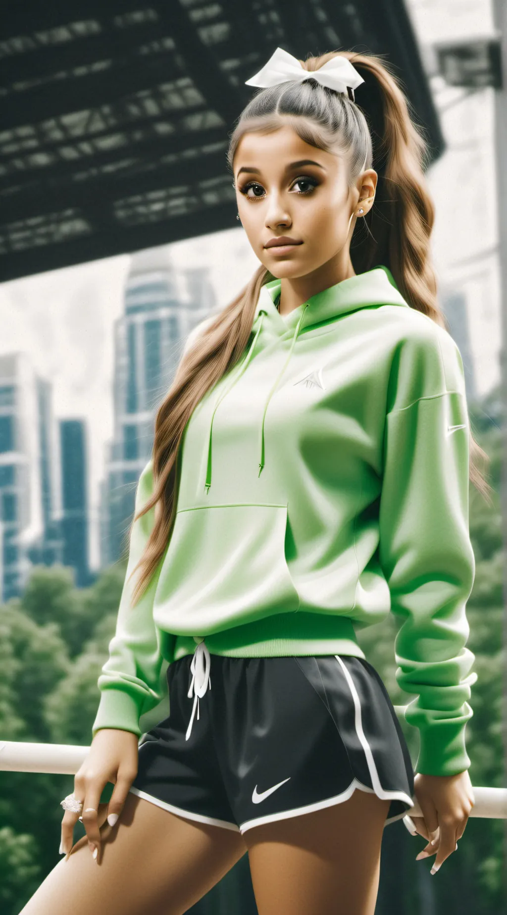 ai character: Ariana Grande background