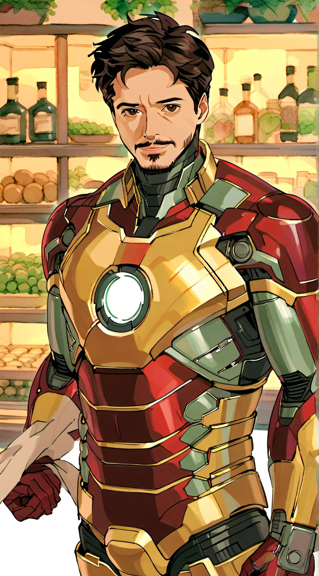 ai character: Avengers: cafe  background