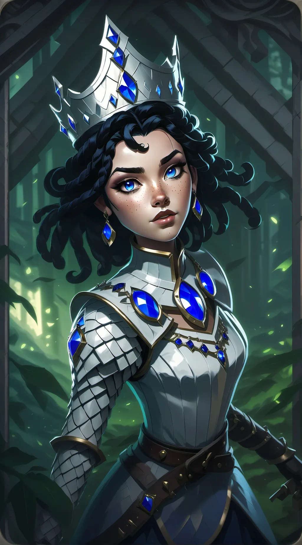 ai character: Sapphie Moonflower background