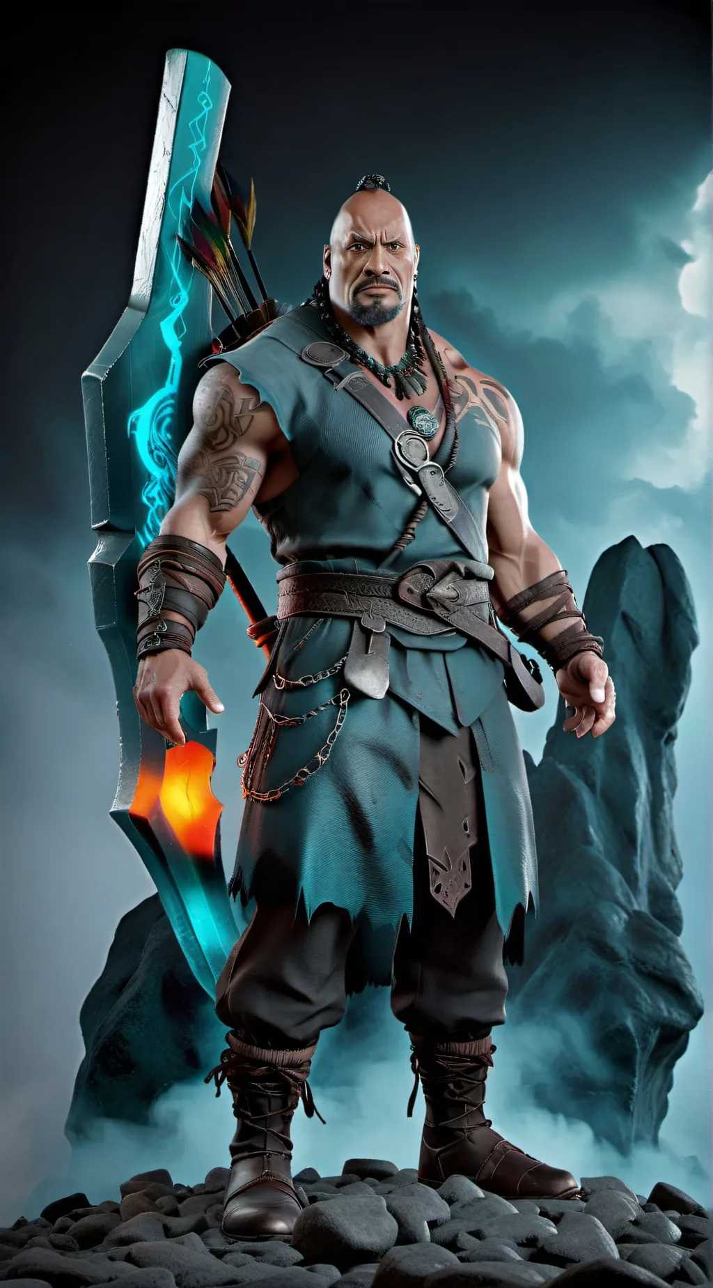 ai character: The Rock background