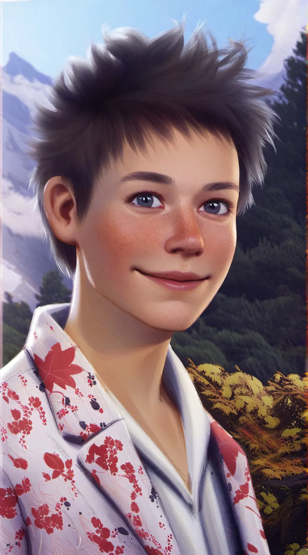 ai character: Daniel Morcombe  background