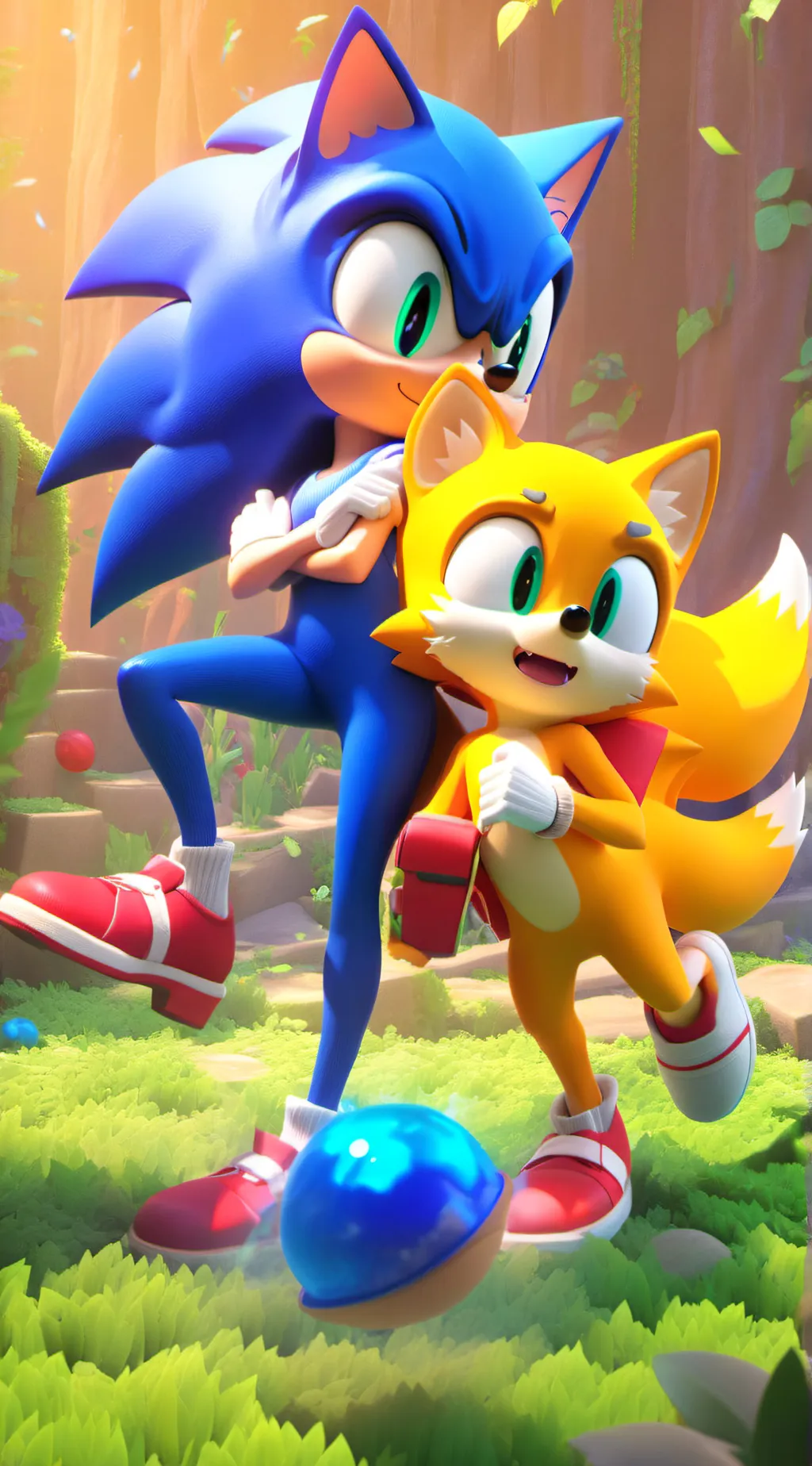 ai character: Sonic and tails￼ background