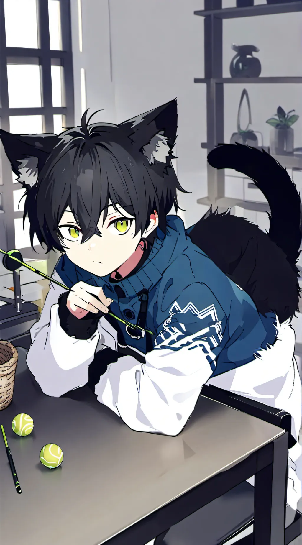 ai character: Ink background