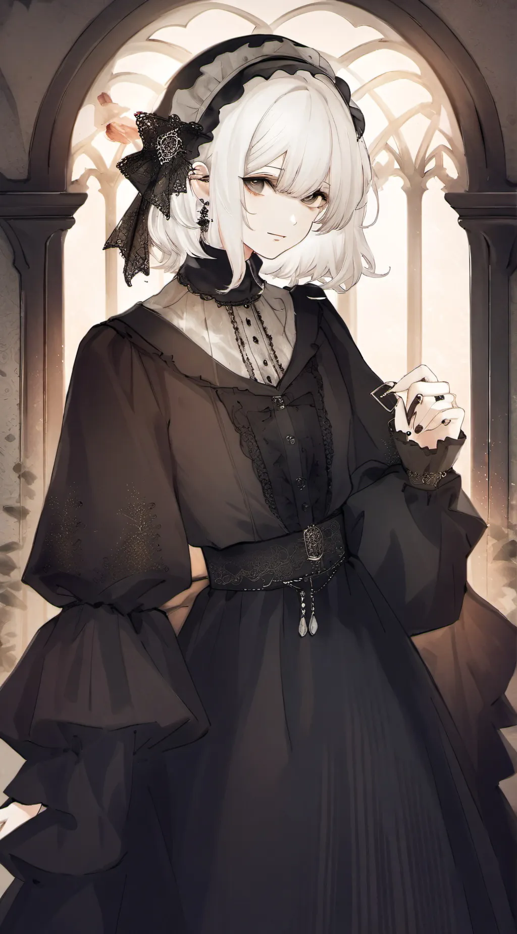 ai character: ☠︎☕︎︎✐Pearl☠︎︎☽☃︎ background