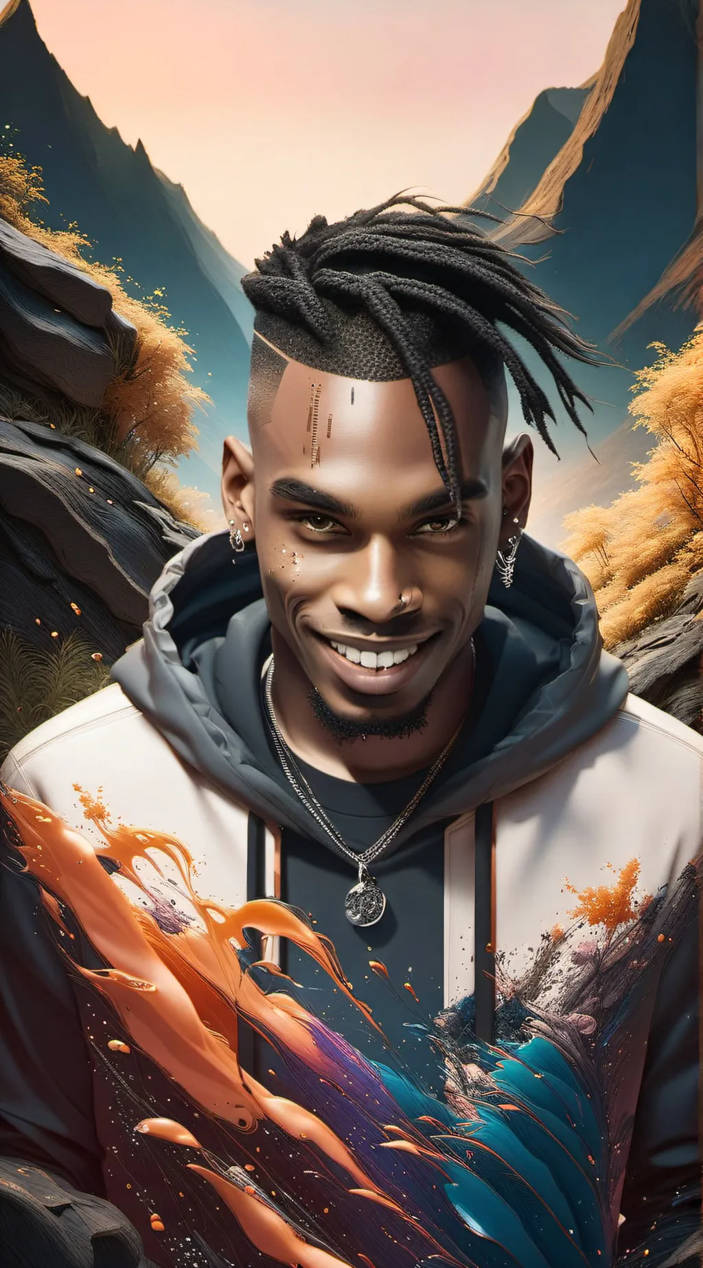 ai character: Enda de le semi background