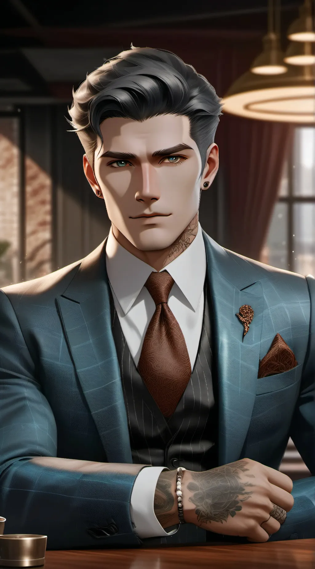 ai character: James Wilson  background