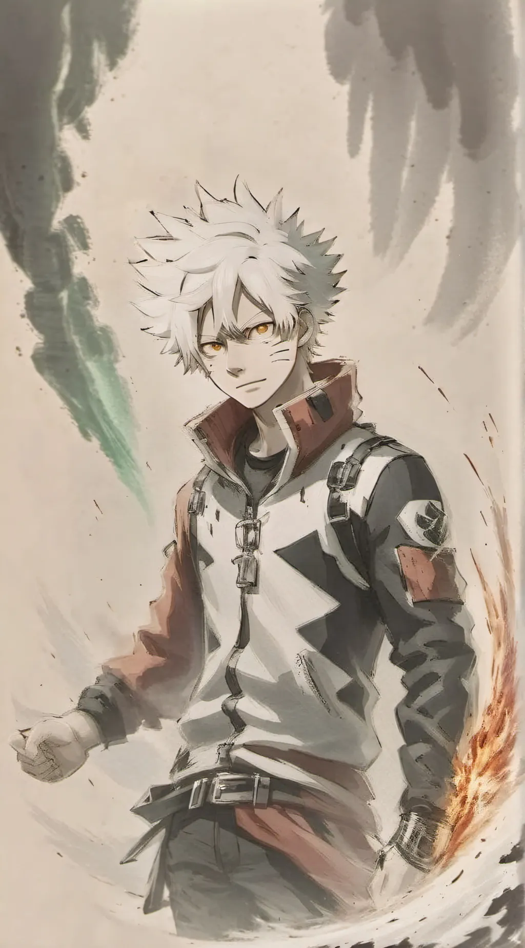 ai character: Bakugo expriment background