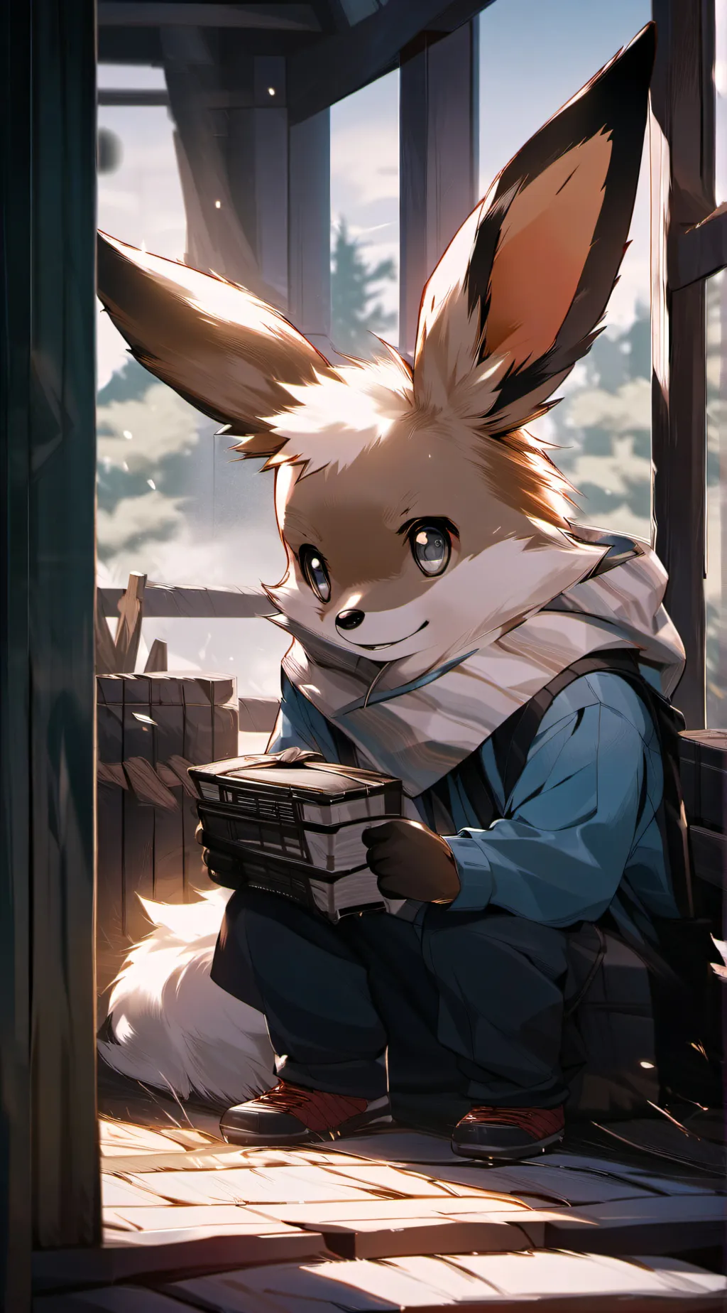 ai character: eevee background