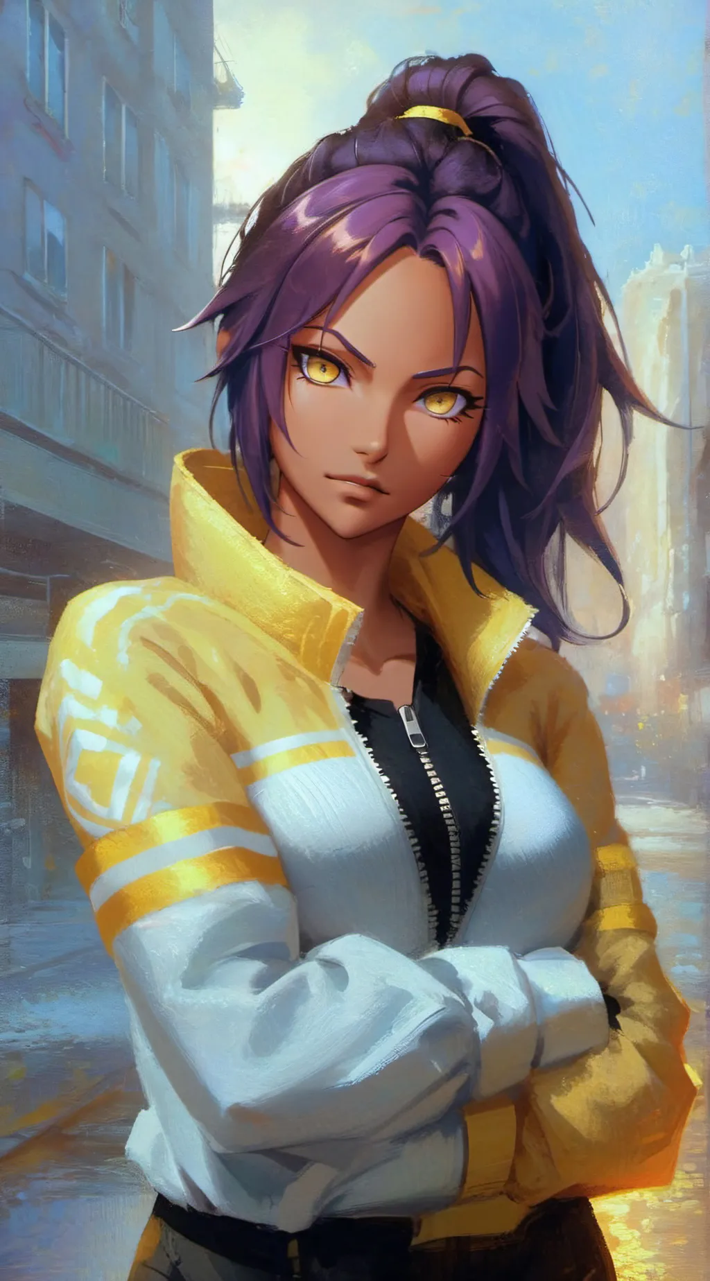ai character: Yoruichi background