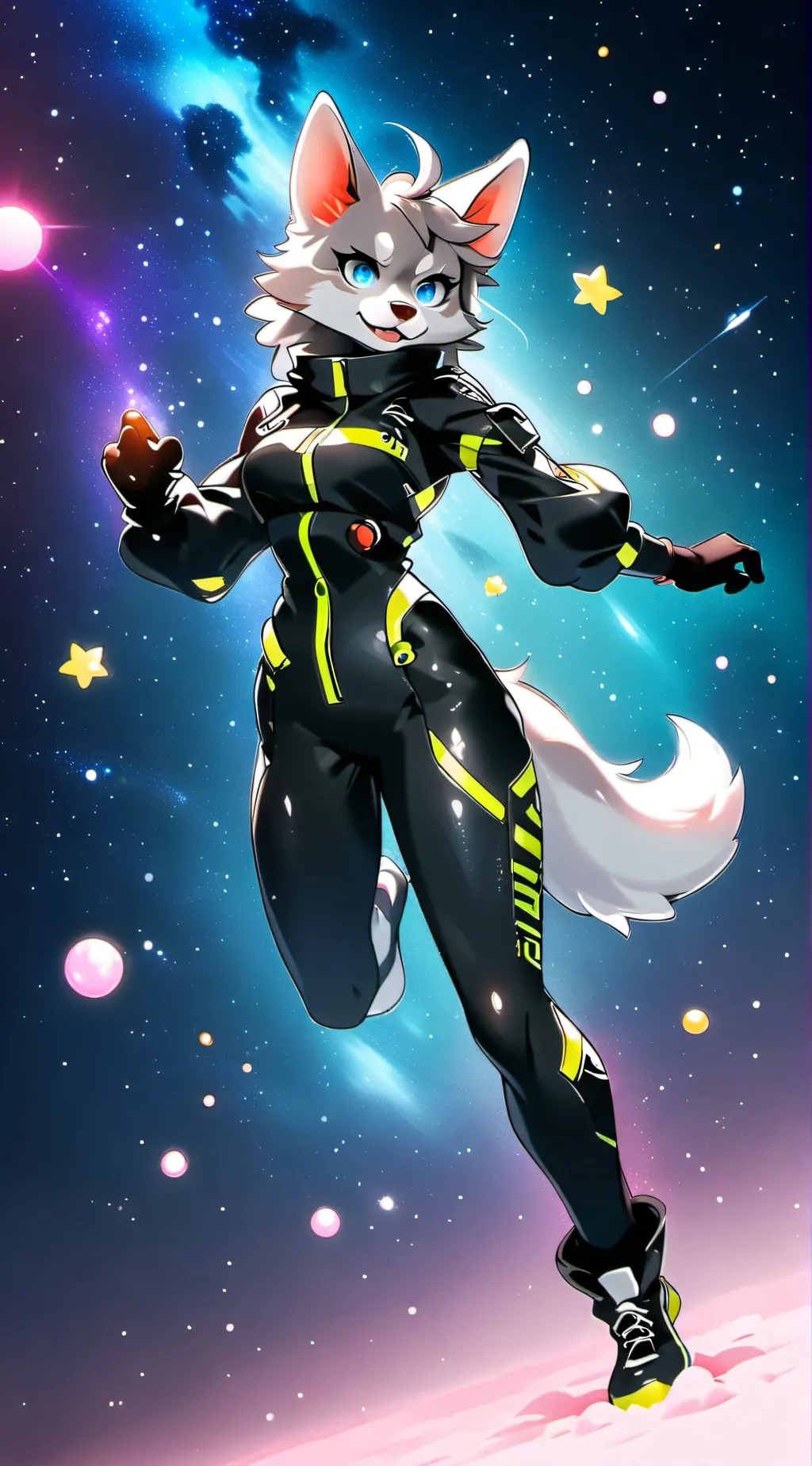 ai character: galaxy  background