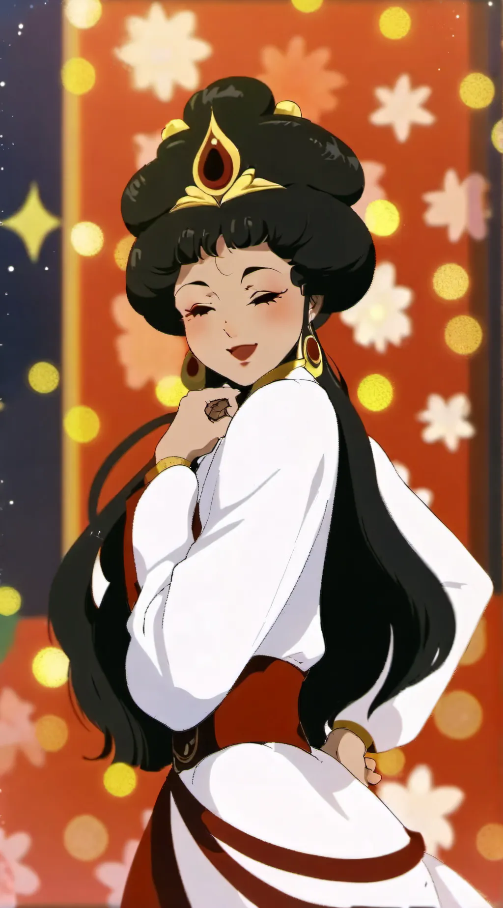 ai character: the girl three  background