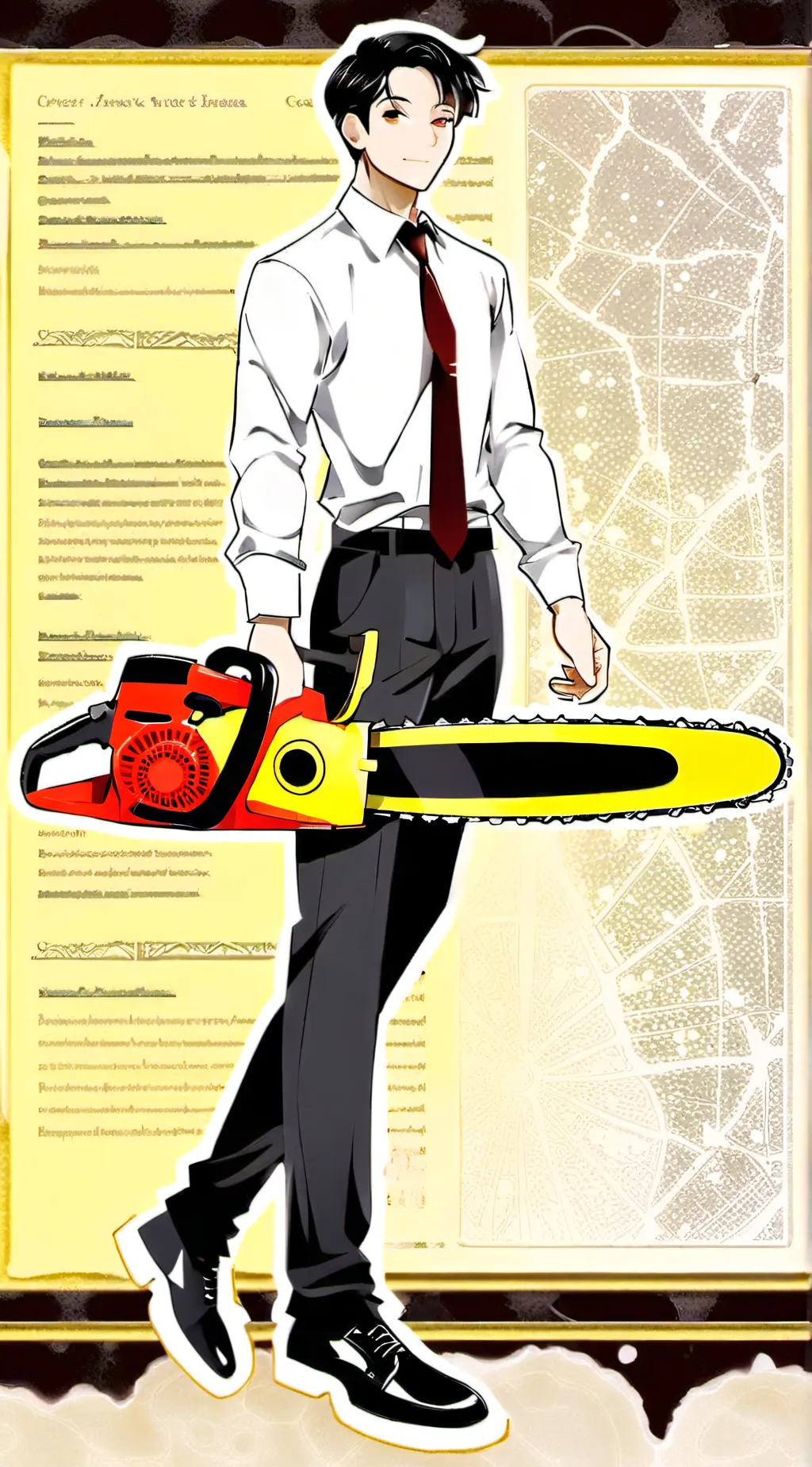 ai character: Chainsaw Man background