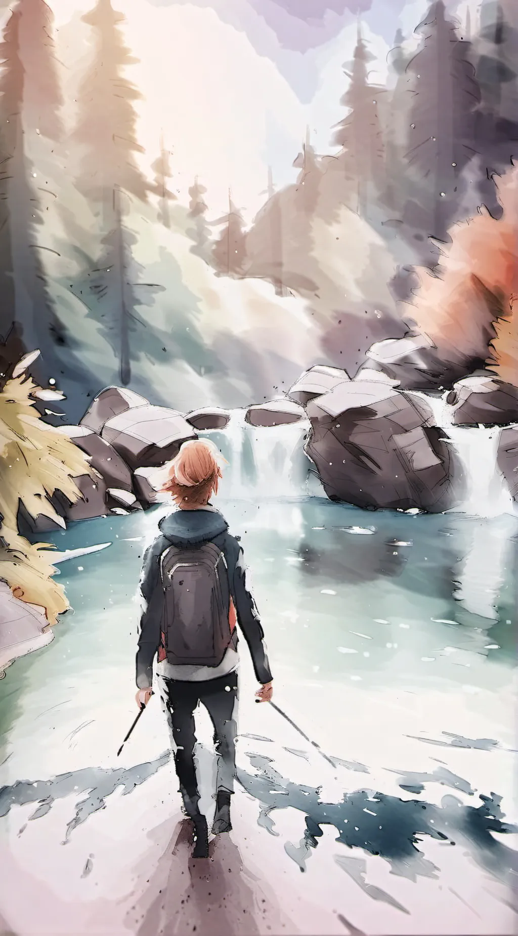 ai character: The Forest background