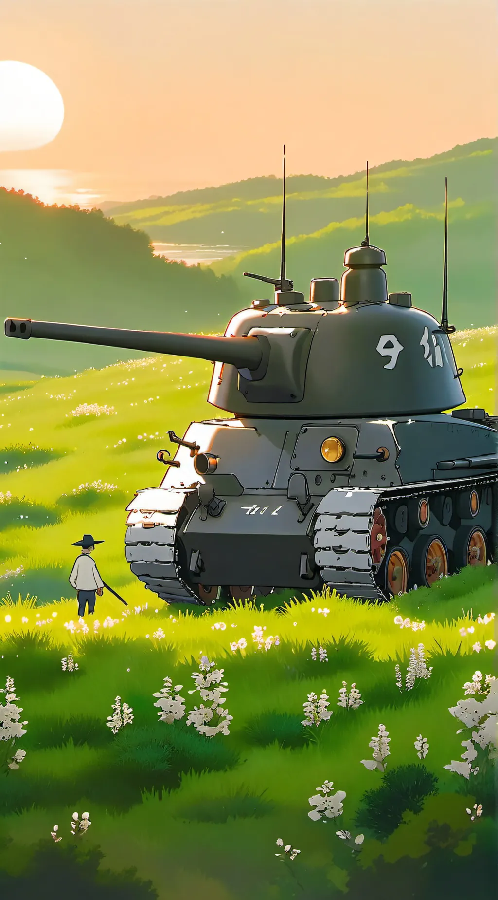 ai character: girls und panzer background