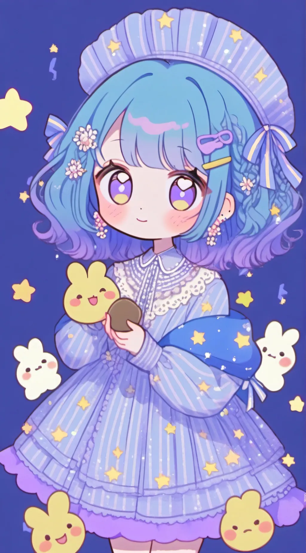 ai character: chica emoji background