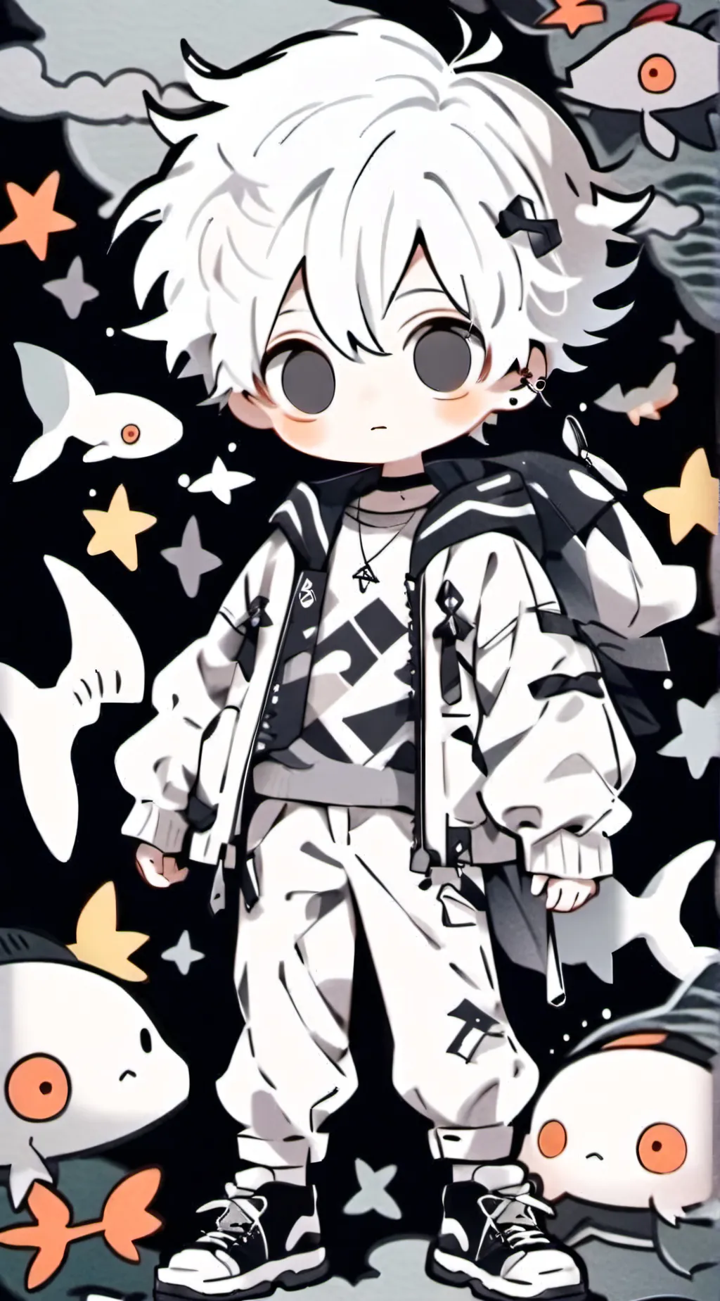 ai character: chips first word background