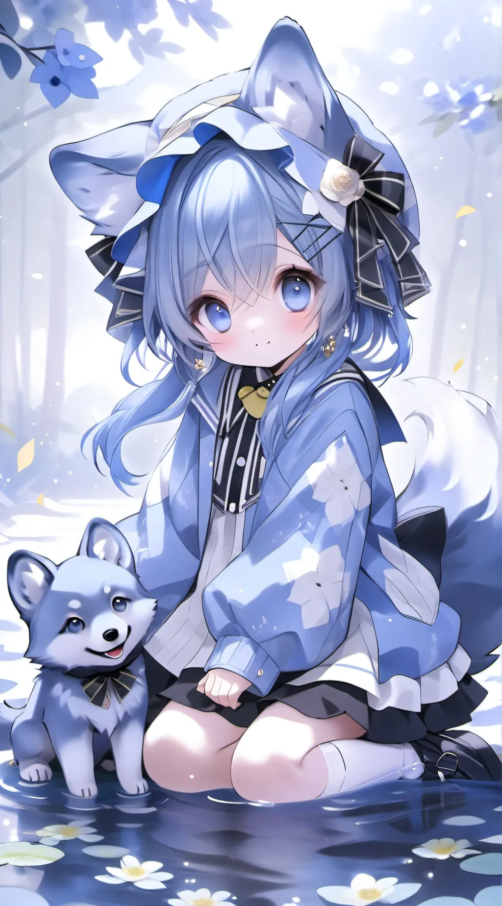 ai character: your werewolf kid😊 background