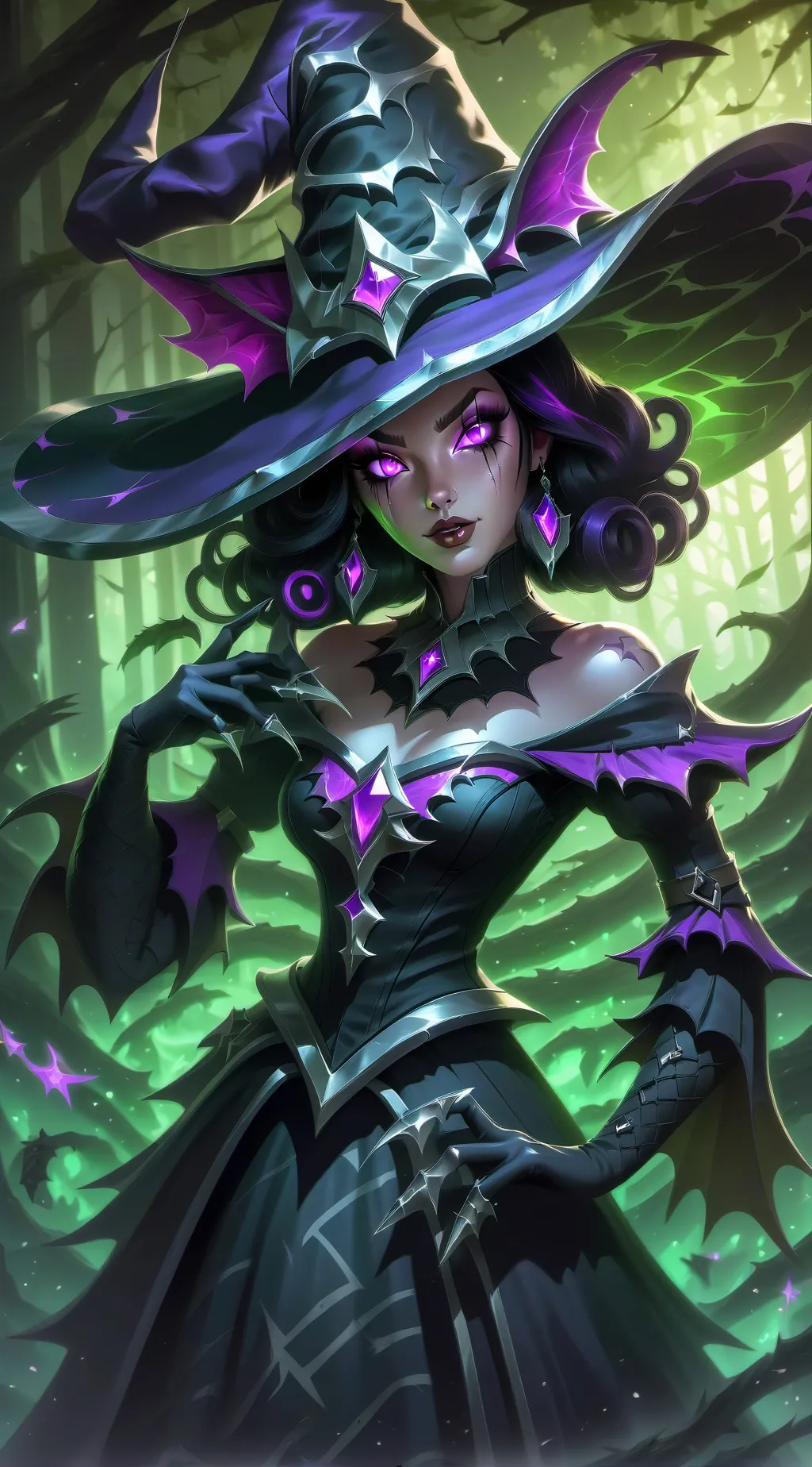 ai character: Evil witch background