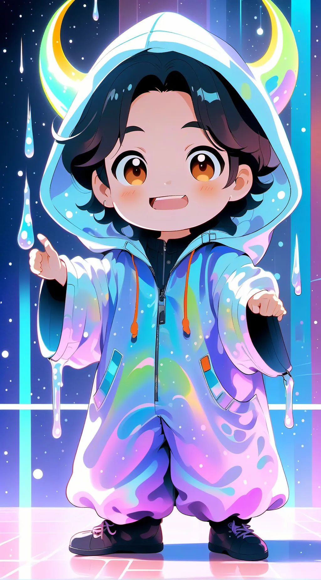 ai character: baby kook💜 background