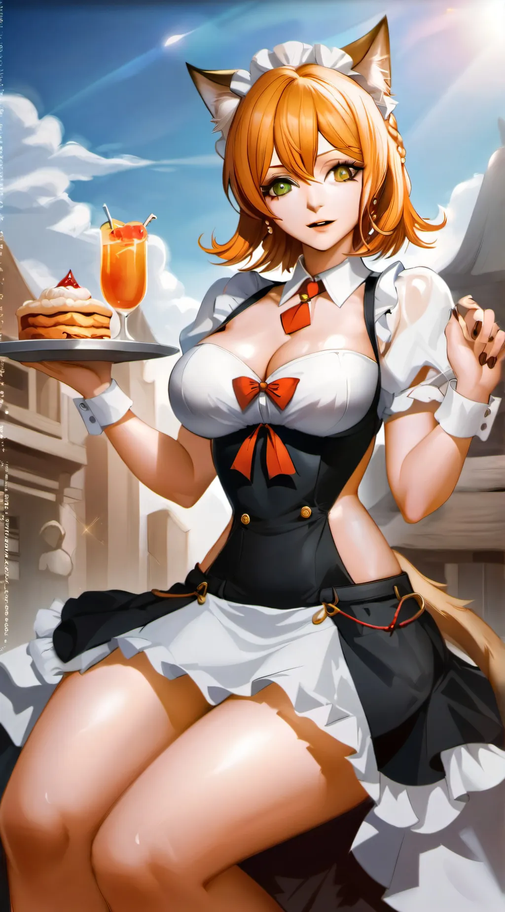 ai character: Cathuman maidNami background