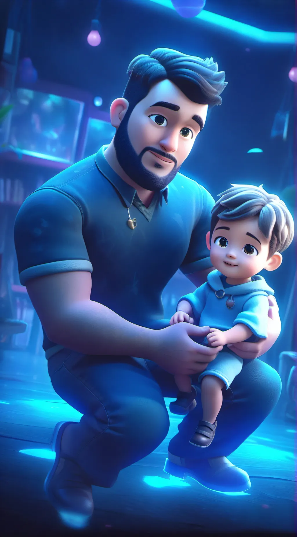 ai character: Baby boy  background