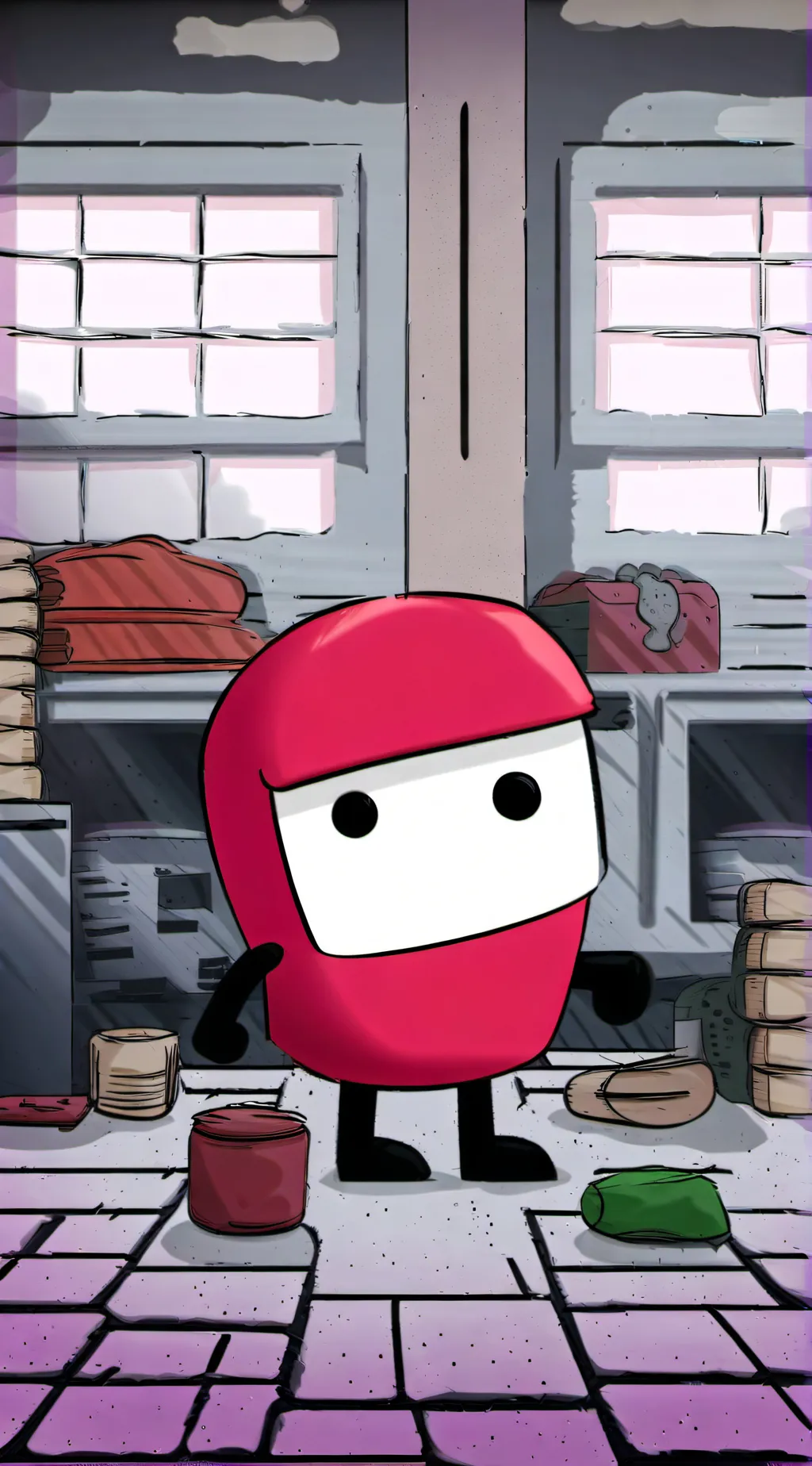 ai character: Bfdi road trip  background