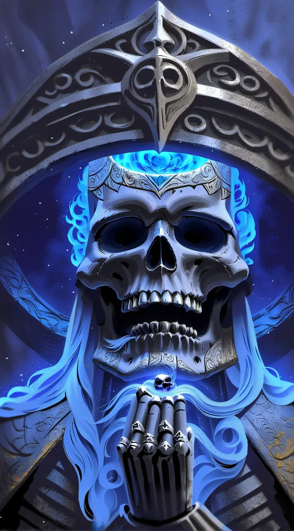 ai character: Skull Boss-king background
