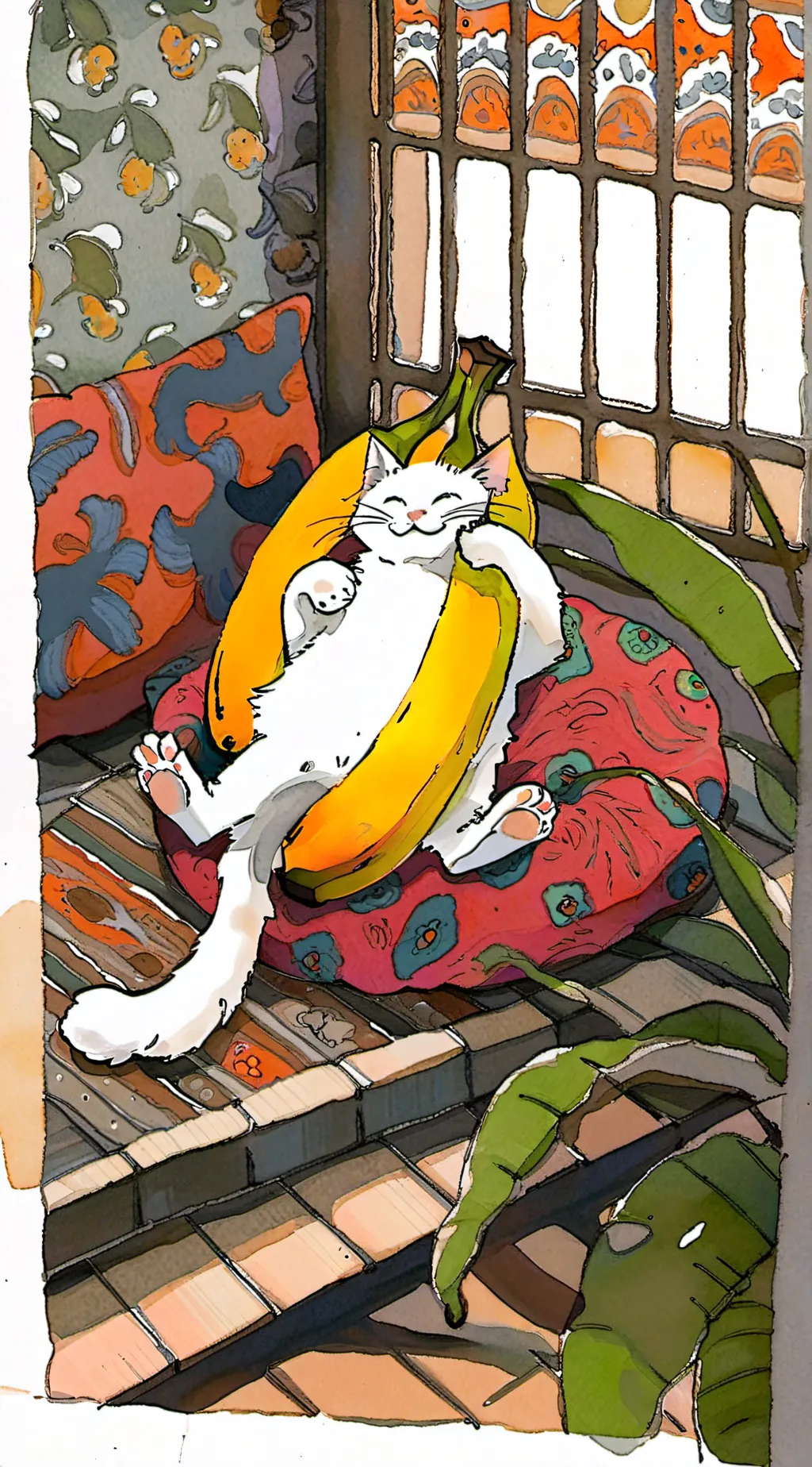 ai character: bana cat background