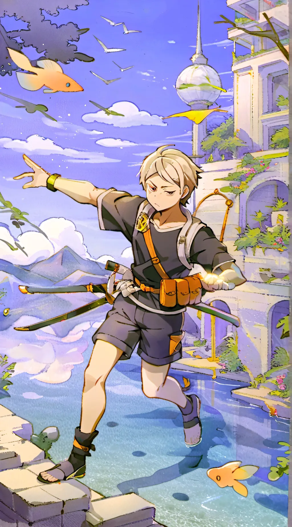 ai character: Katsuki bakugo background